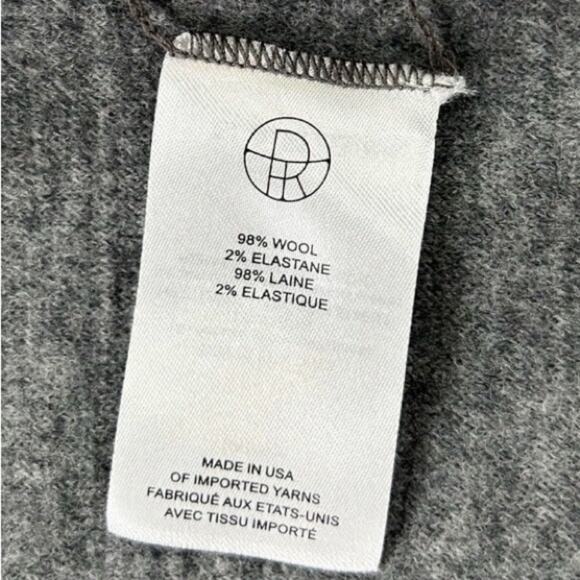 The Row Wool Trench Coat size S Gray Wrap Sash Tie - Picture 13 of 15